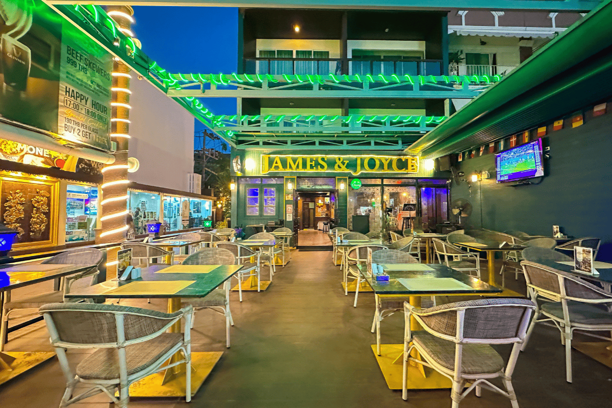 James & Joyce Irish Restaurant | Street-Side Dining in Patong Phuket